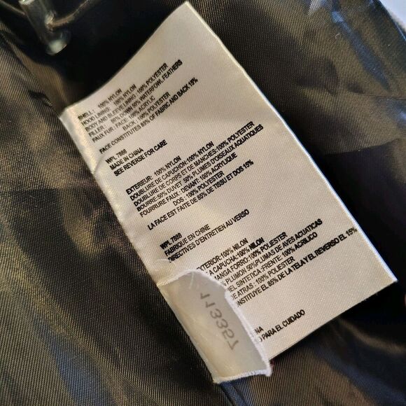 Women's MICHAEL KORS MK Black Hooded Double Zip Puffer Coat Size Small Ski Warm - Picture 7 of 8